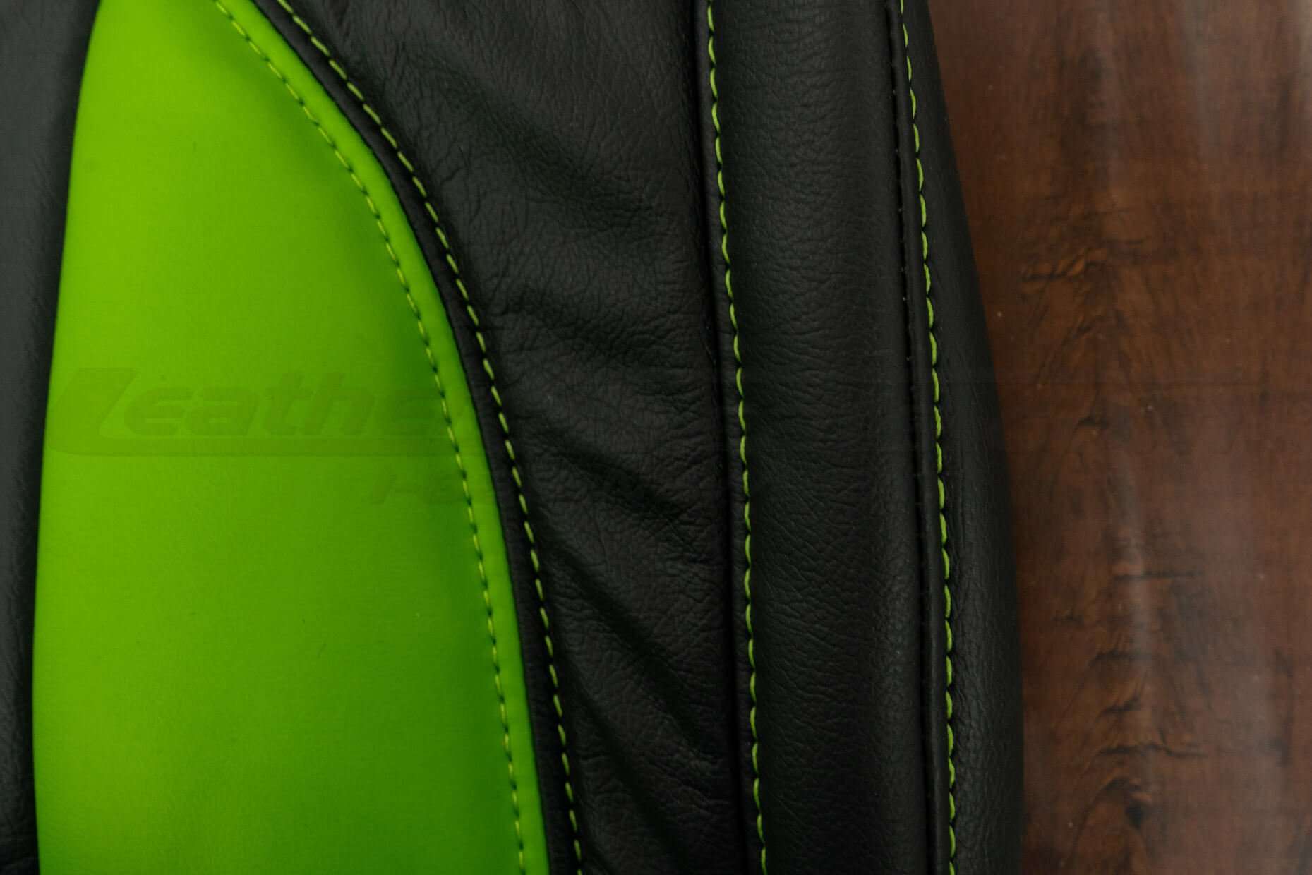 Lime Green double-stitching