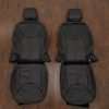 Jeep Wrangler Leather Seat Kit - Black & Piazza Red - Front seat upholstery