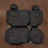 Jeep Wrangler JK Leather Seat Kit - Black & Piazza Red - Rear seat upholstery