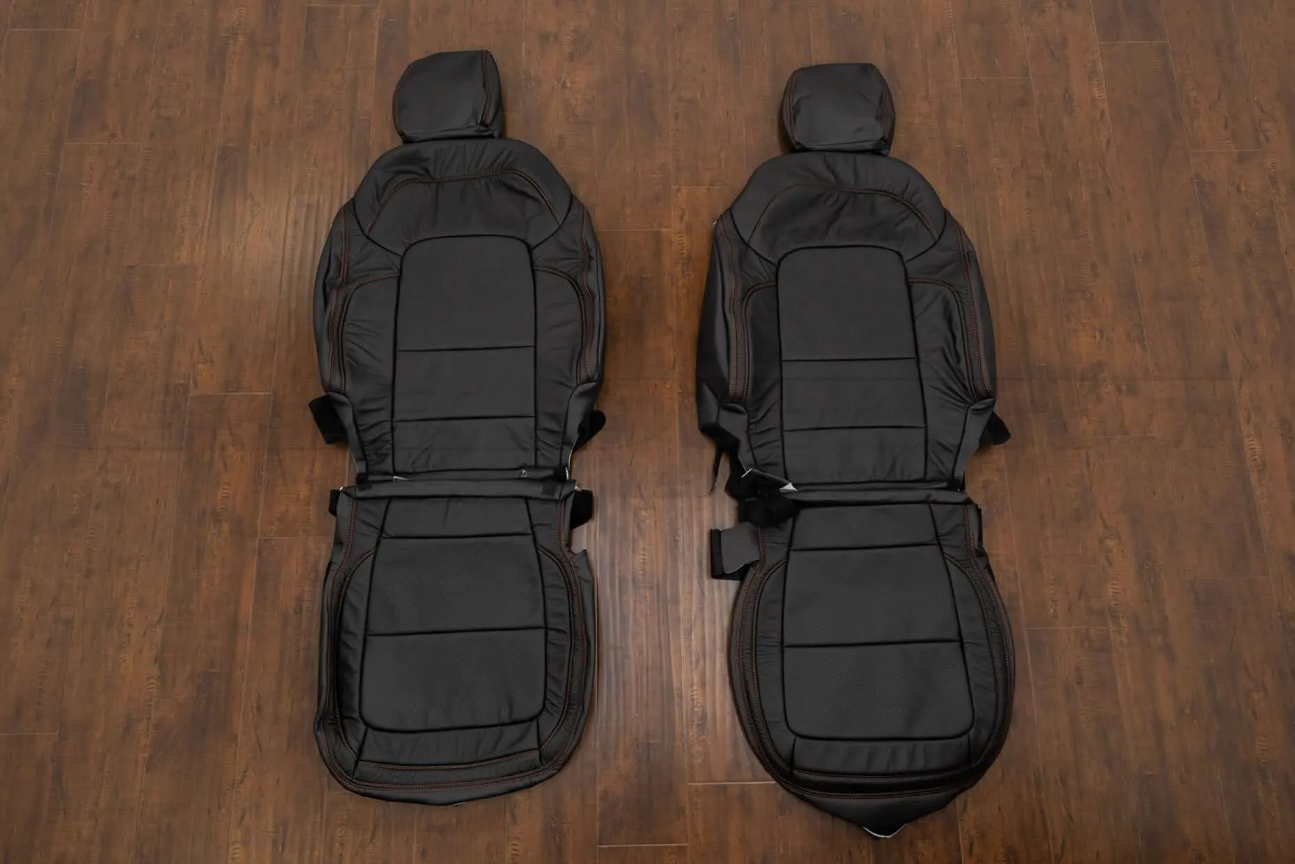 2021-2022 Ford Bronco Fullsize Base Leather Seat Kit - Black - Front seat upholstery
