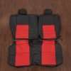 Honda Civic Si Hatchback Leather Seat Kit - Black/Bright Red - Rear seat upholstery