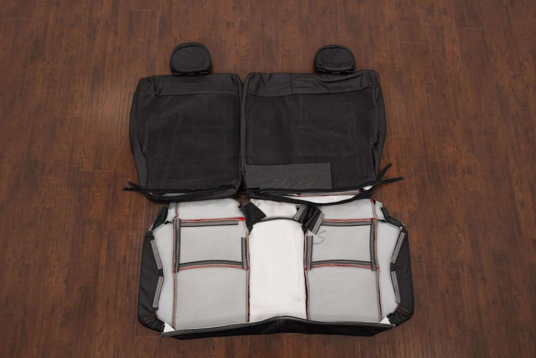 Back view of rear seat upholstery