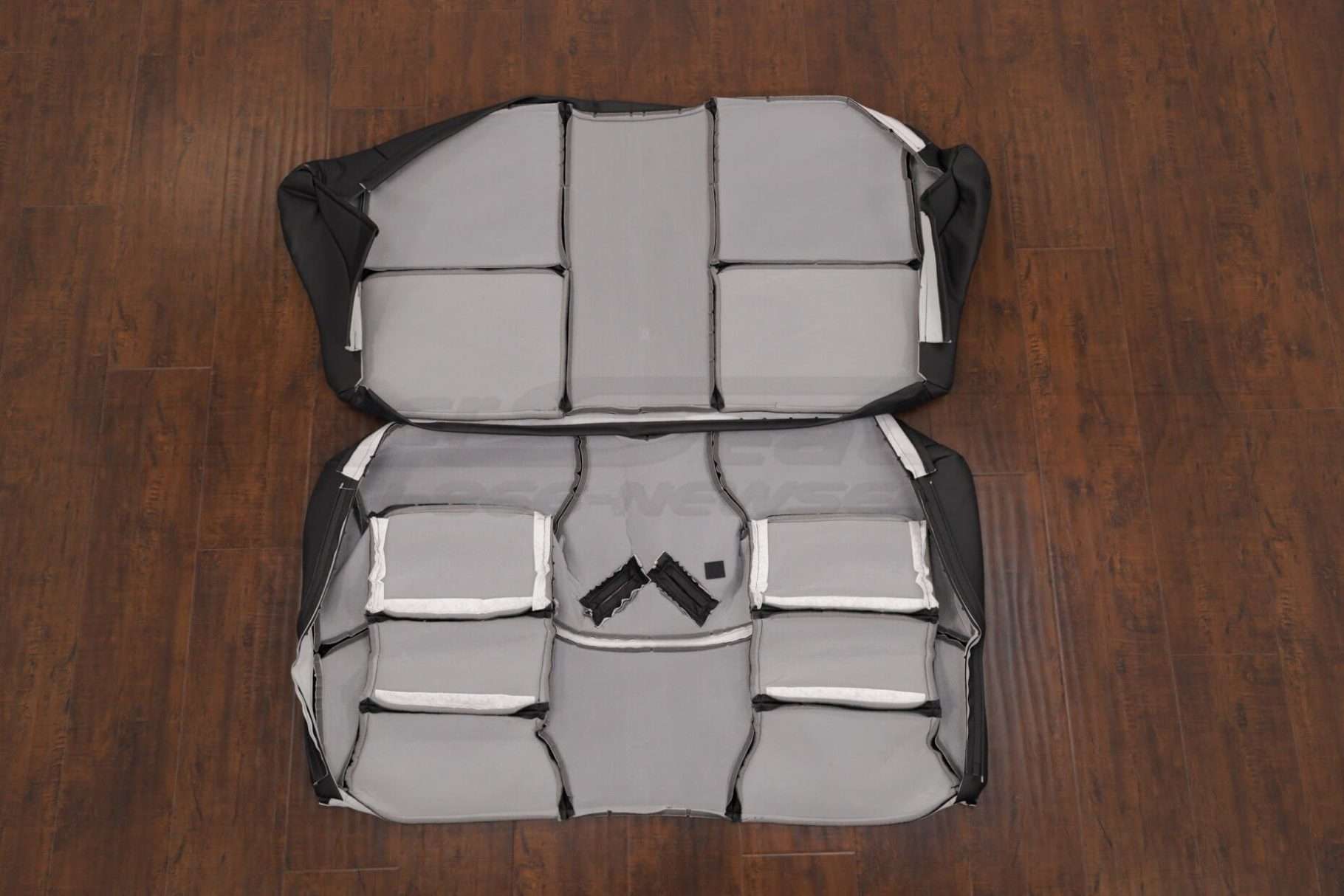 Back view of rear seat upholstery