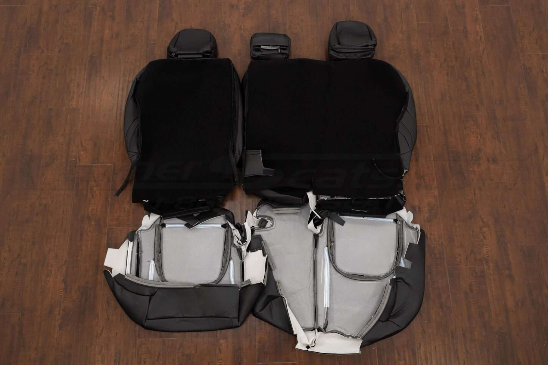 Back view of rear seat upholstery