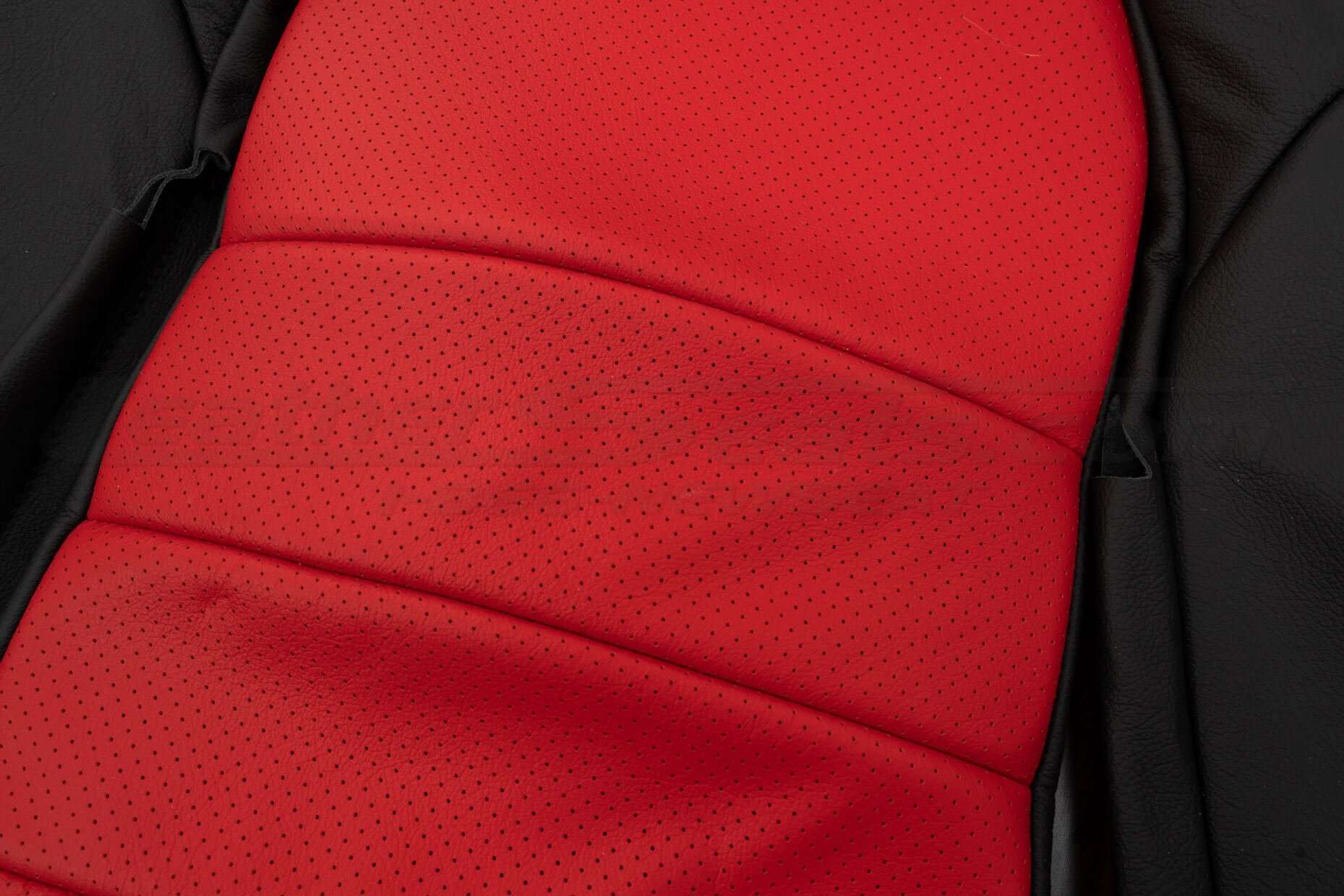 Perforated Bright Red Insert close-up