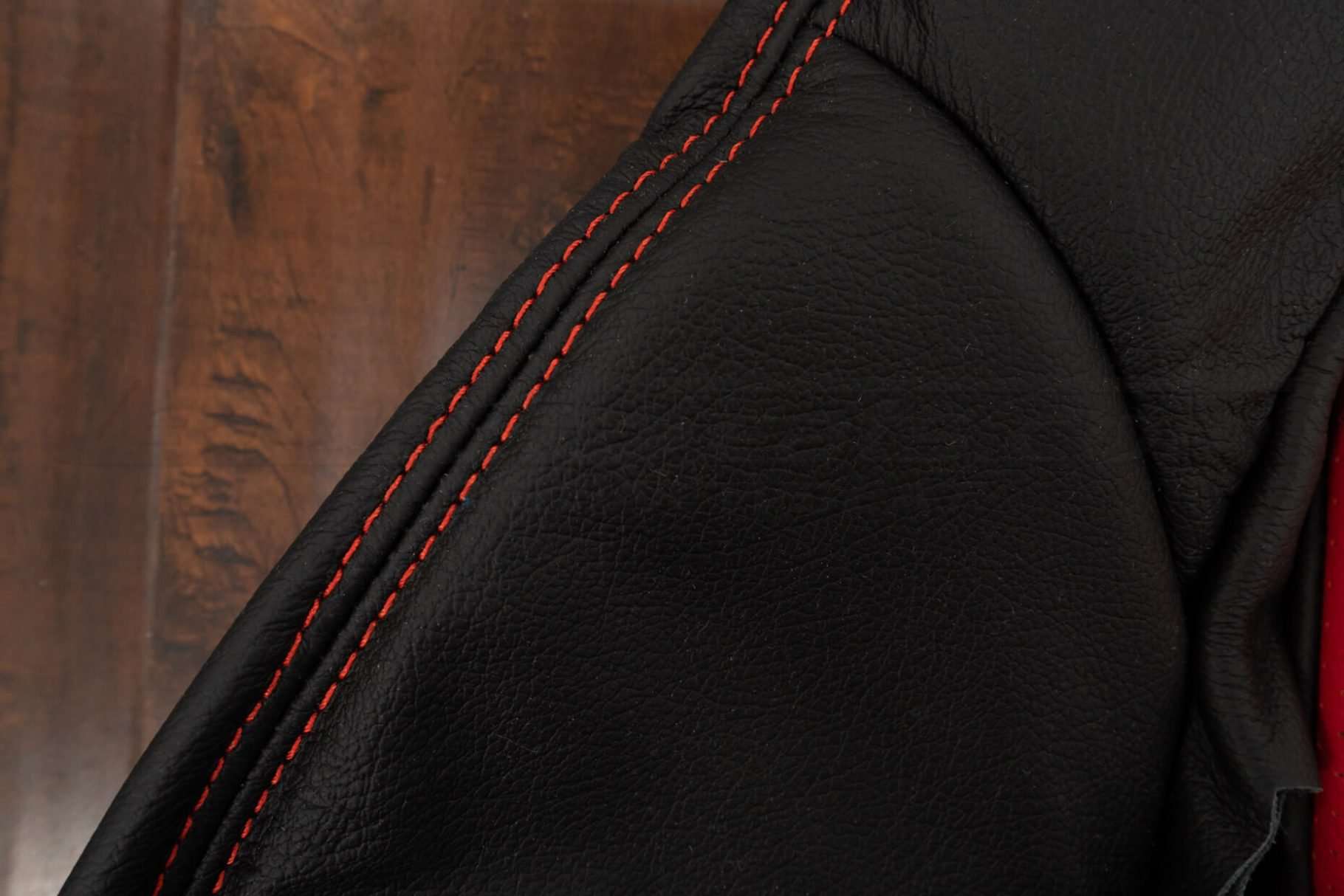 Contrasting Bright Red stitching