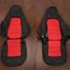 Chevrolet Corvette Leather Seat Kit - Black & Bright Red - Front seat upholstry