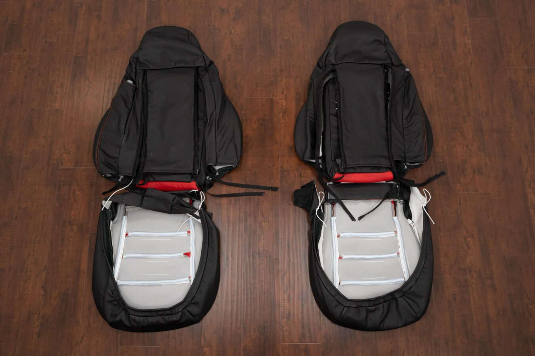 Back view of front seat pholstery