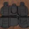 Dodge Ram Leather Seat Kit - Black & Black Gator - Rear seat upholstery w/ Armrest