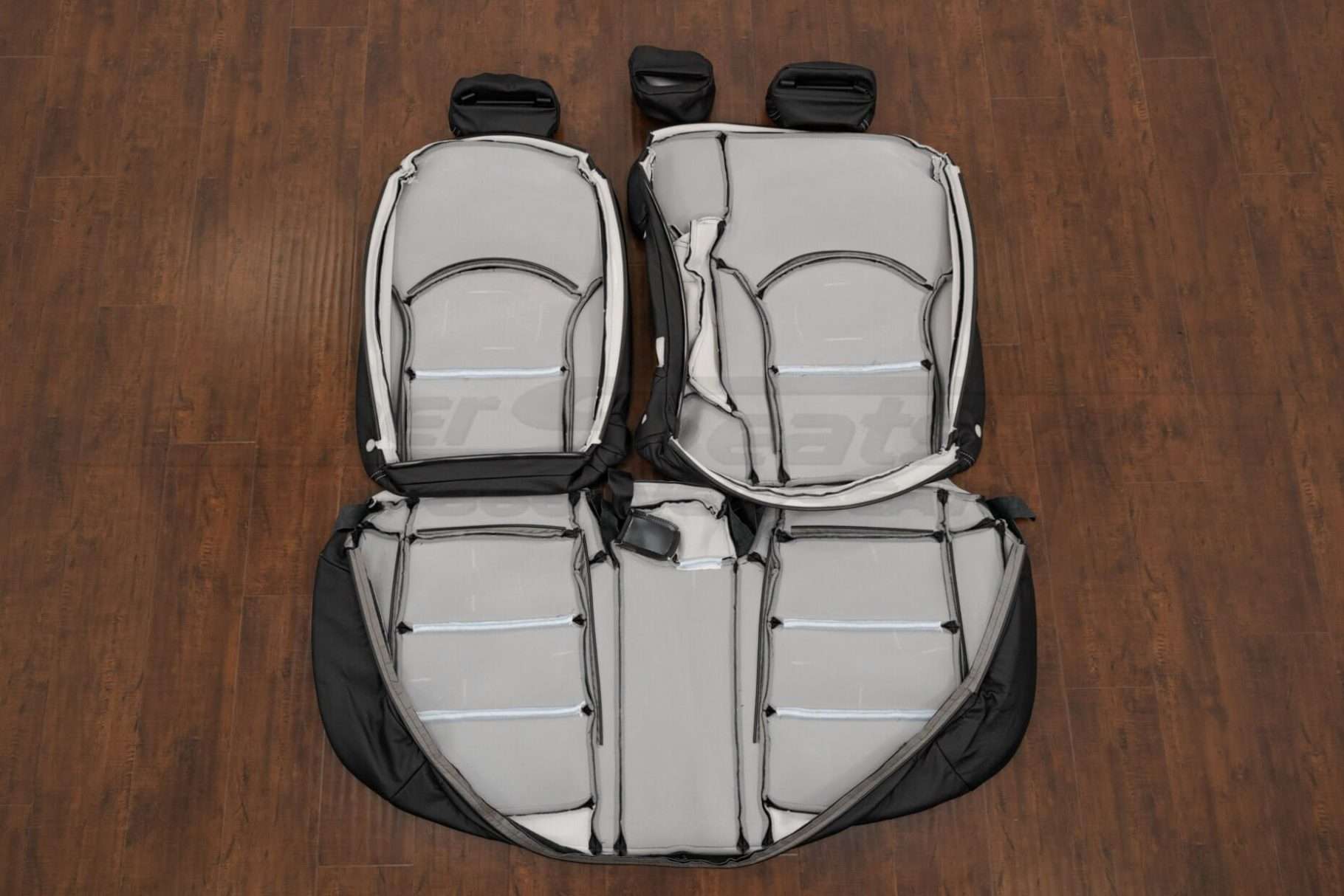 Back view of rear seat upholstery