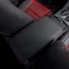 Back side view of leather console lid cover
