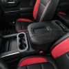 Black leather console lid cover with Bright Red stitching