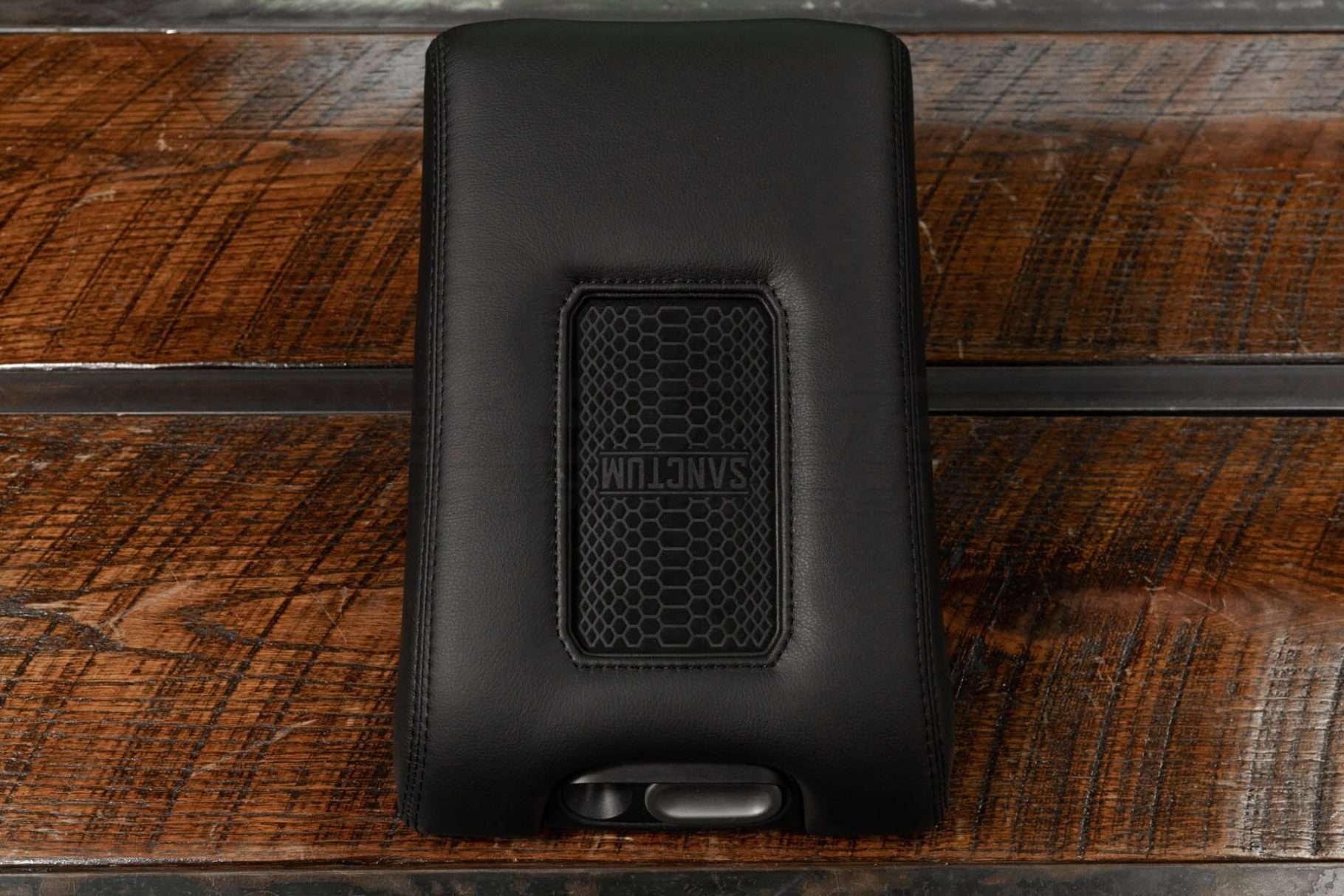 Top-down view of Sanctum wireless Charging Console Lid for Ford F-150 Raptor