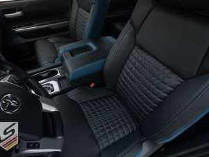 Reticulated Quadrata quilted inserts close-up