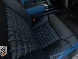 Reticulated Quadrata Inserts on front passenger backrest and cushion