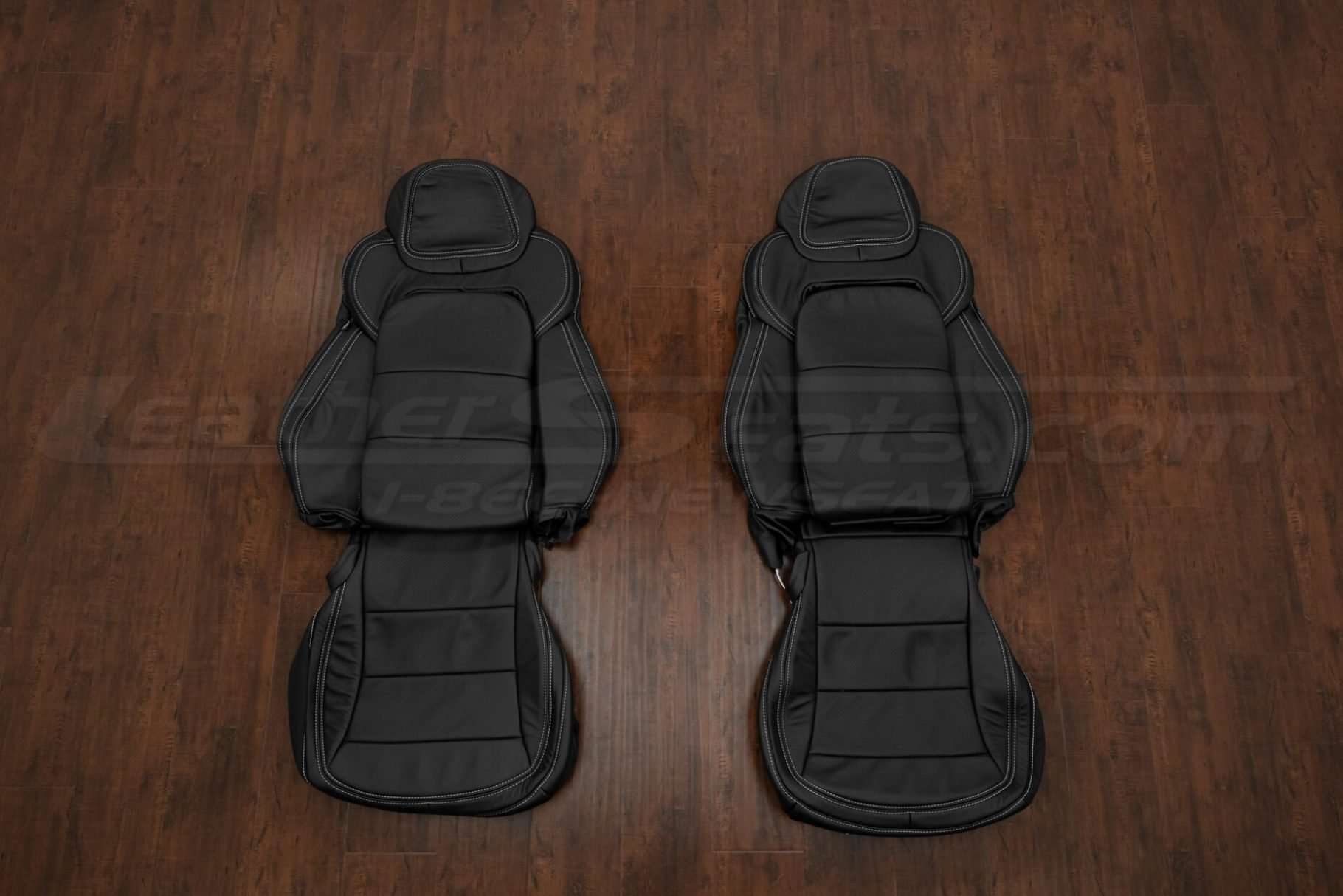 Chevrolet C6 Corvette Leather Seat Kit - Black - Front seat upholstery
