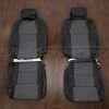 Toyota Tundra CrewMax Leather Seat Kit - Black & Charcoal - Front seat upholstery