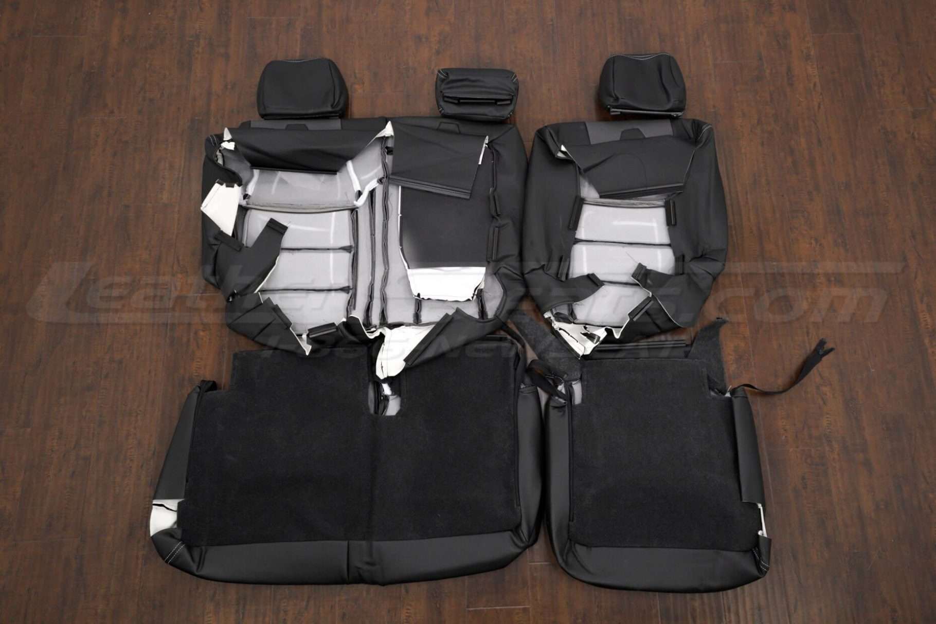 Back view of rear seat upholstery