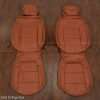 Chevy Silverado Leather Seat Kit - Mitt Brown - Low Back Buckets seat configuration