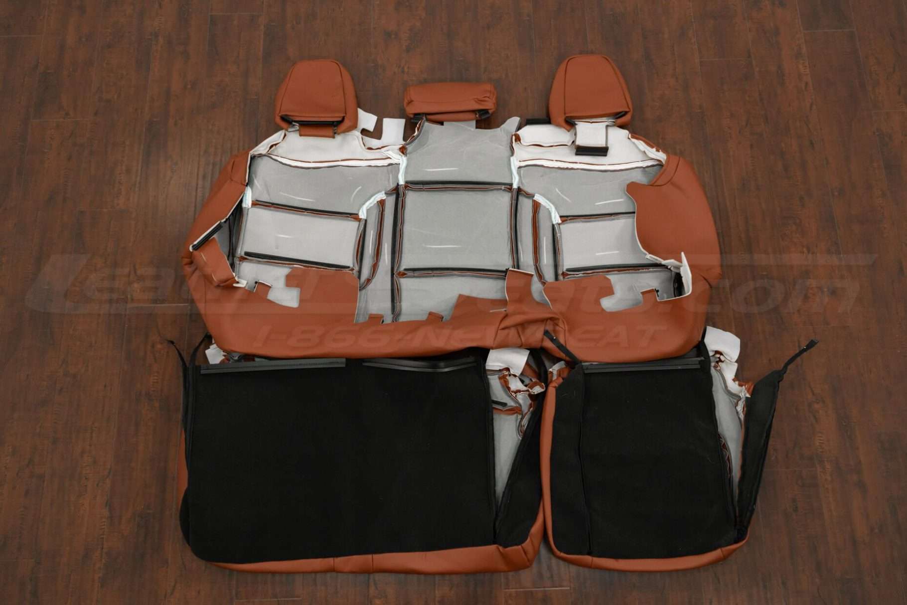 Back view of rear seat upholstery