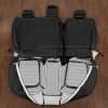 Back view of rear seat upholstery