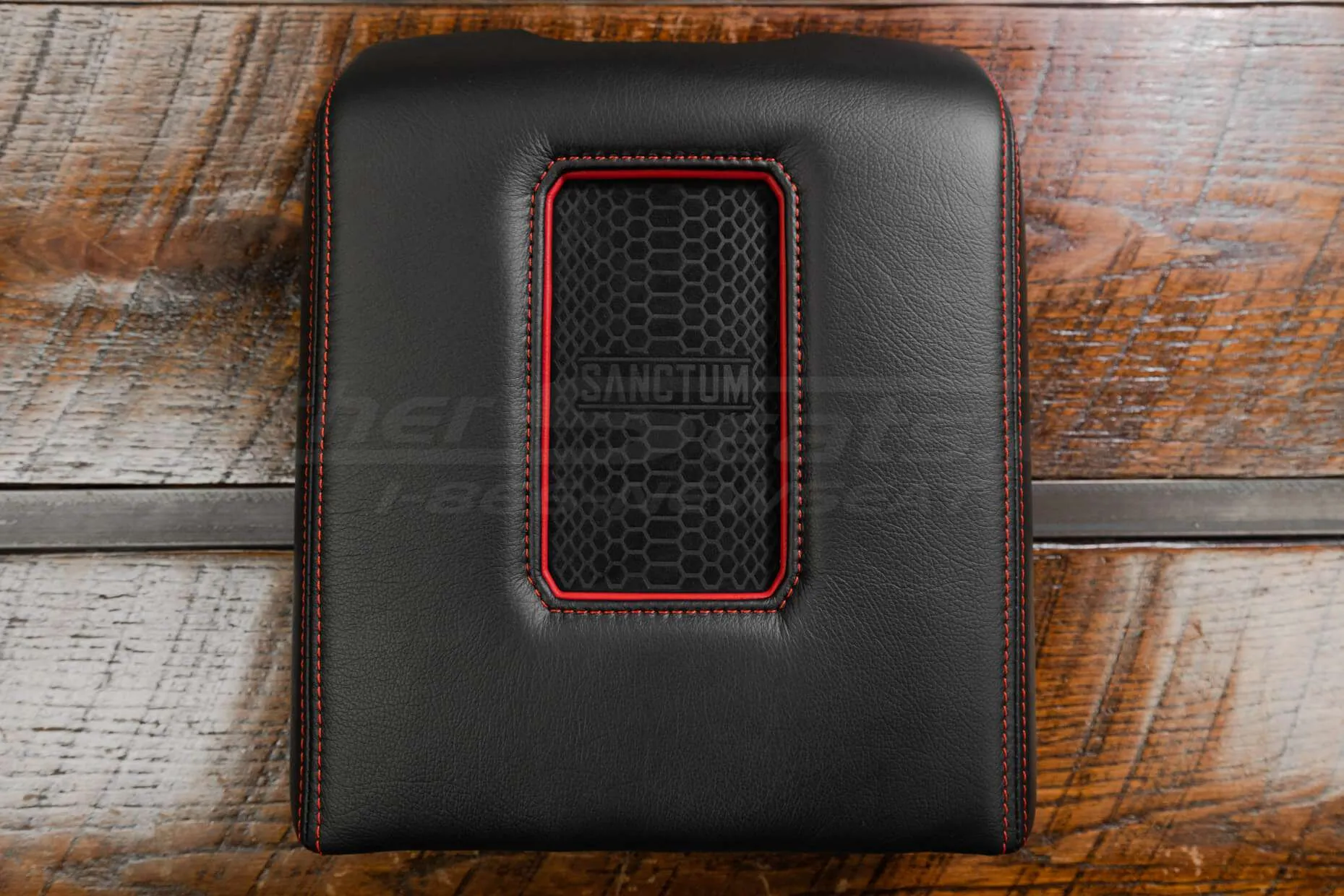 Top down view of Sanctum Wireless Phone Charging Console
