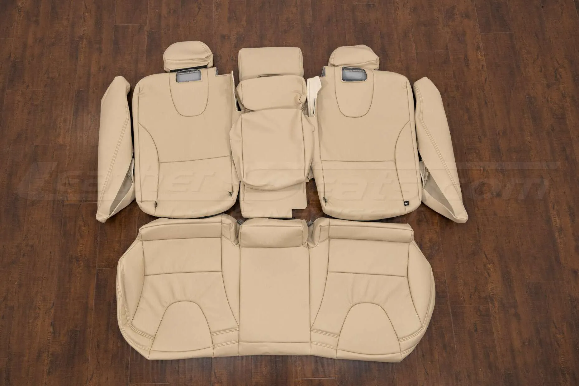 Volvo XC60 Leather Seat Kit - Vanilla - Rear seat uphosltery w/ armrest and bolsters