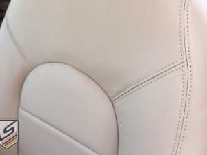 Matching Nutmeg double-stitching stitching