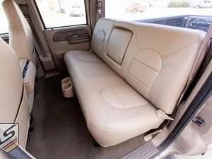 LeatherSeats.com Ford F-250 leather interior in Nutmeg - rear seats