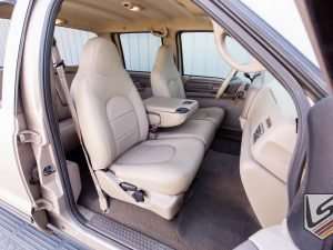 Ford Superduty truck with custom LeatherSeats.com Nutmeg interior