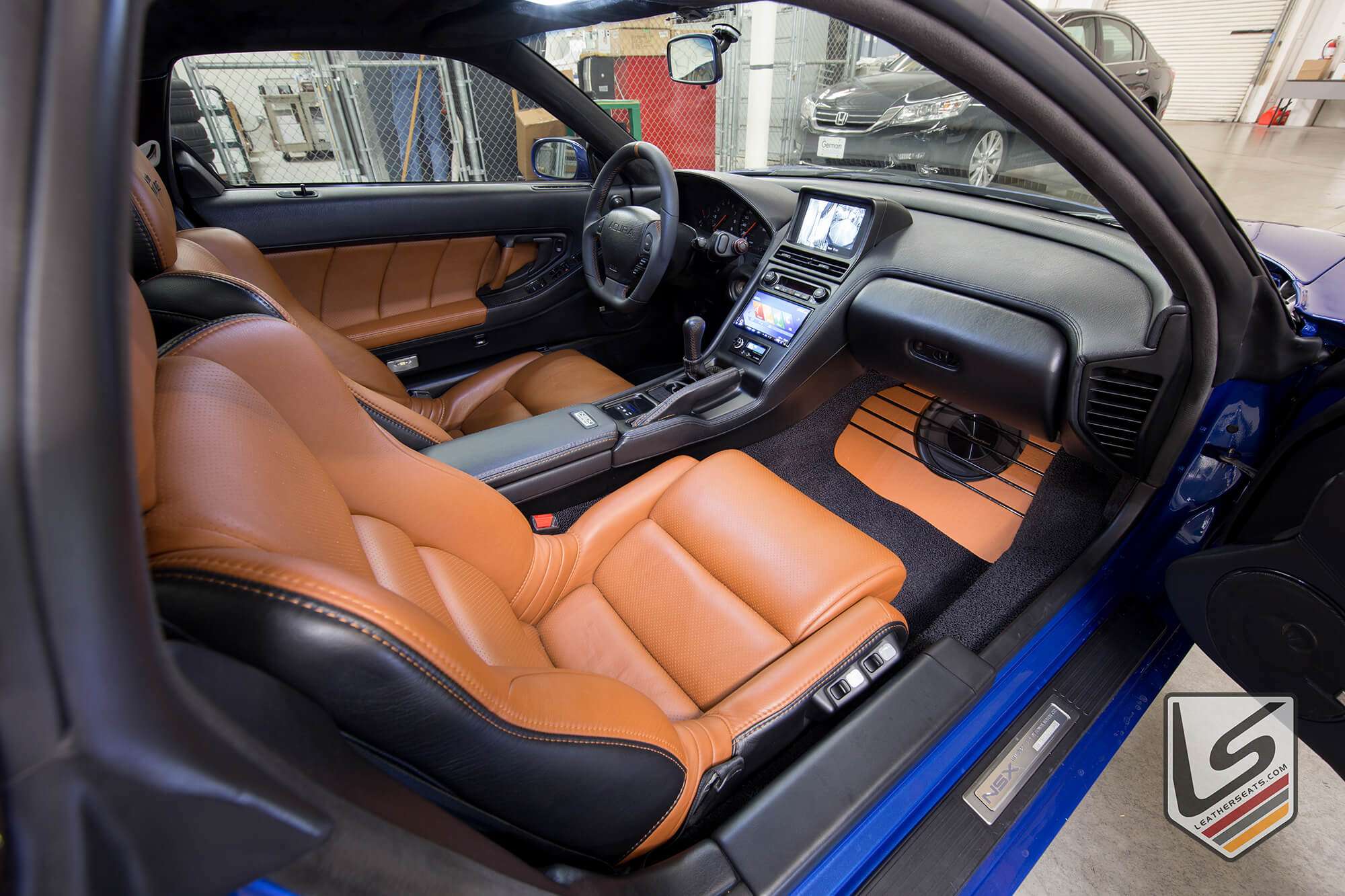 Top down view of front passenger seat