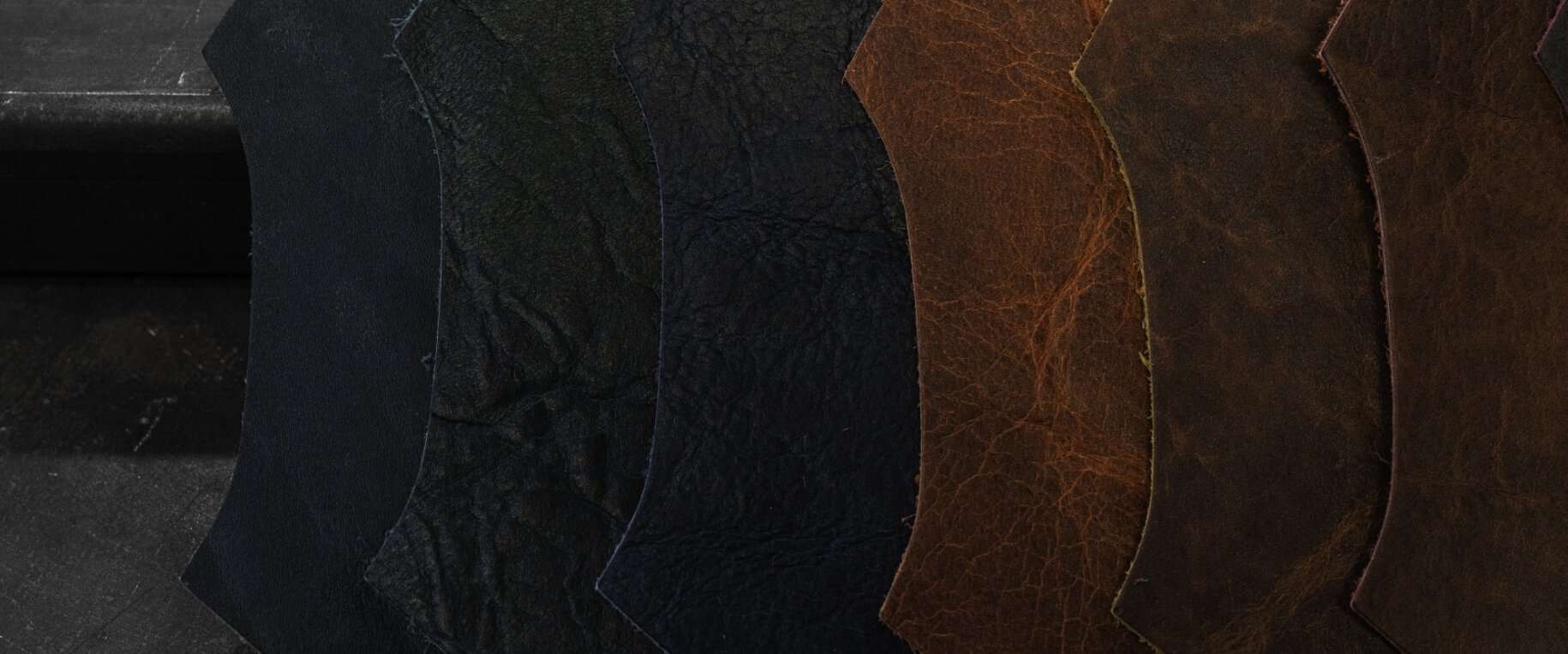 American bison color swatch leather samples