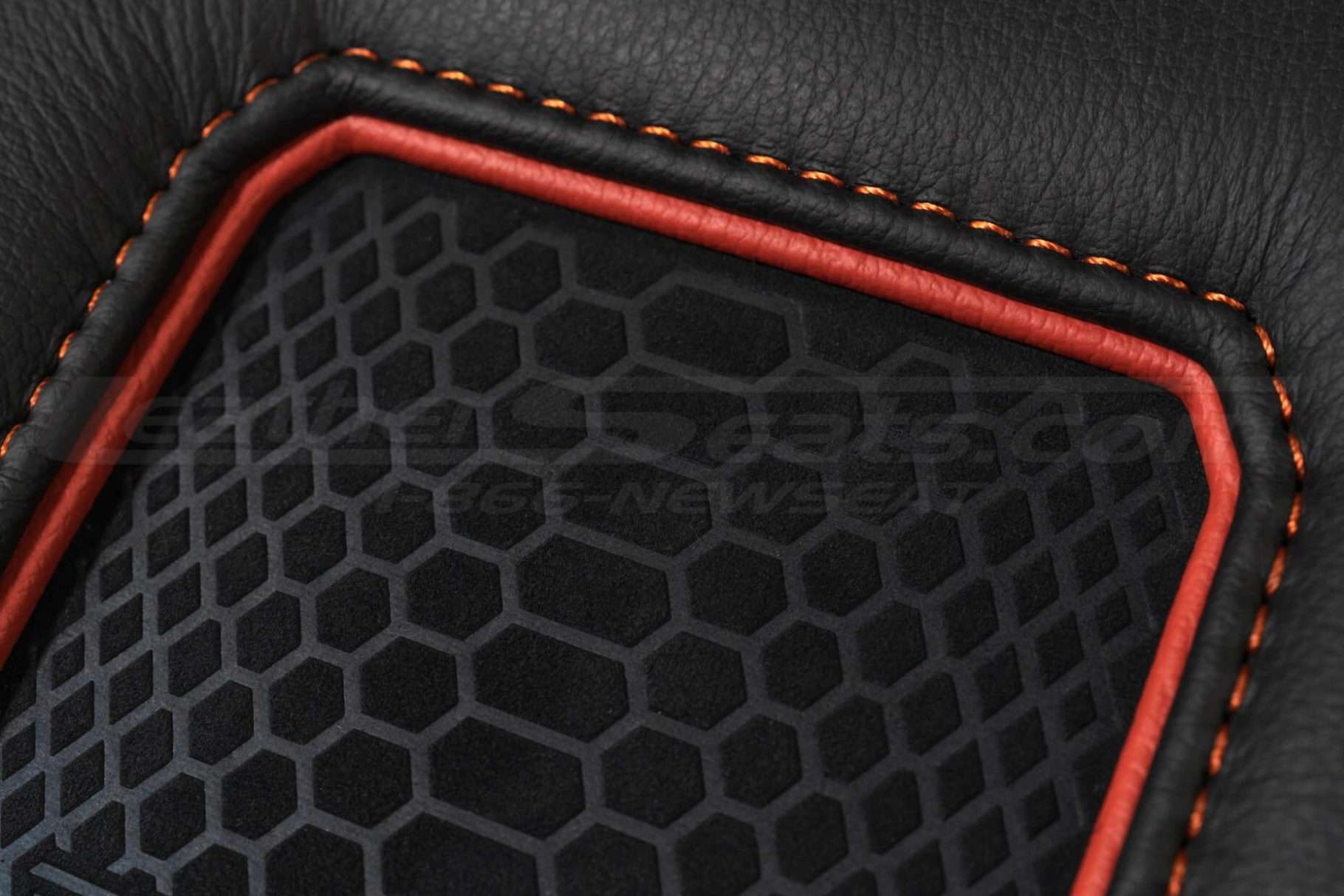 Tangerine Trim ring with Copperhead stitching