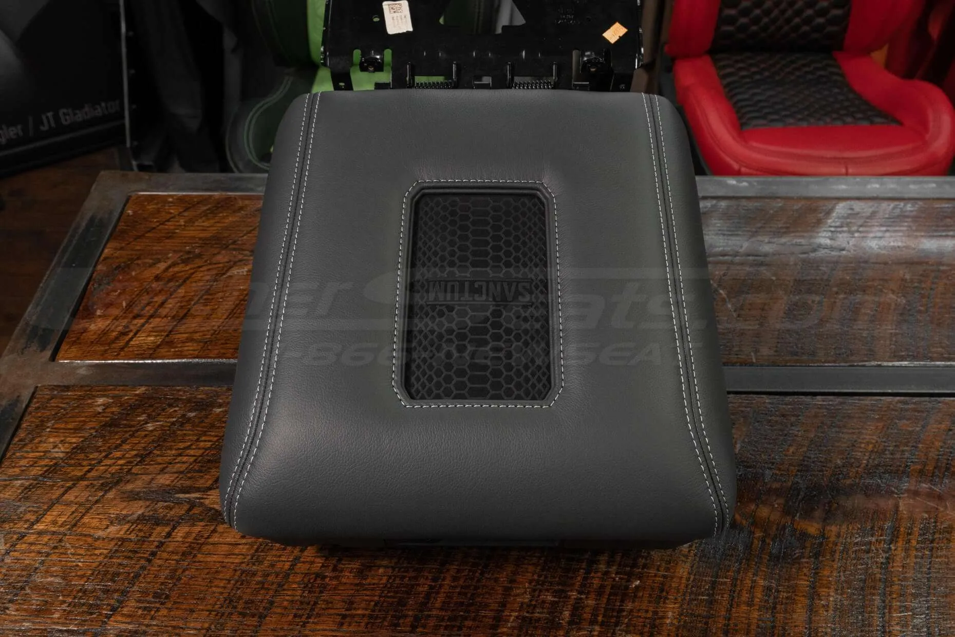 Front view of Sanctum Wireless Charging console for 2021+ Ford F-150