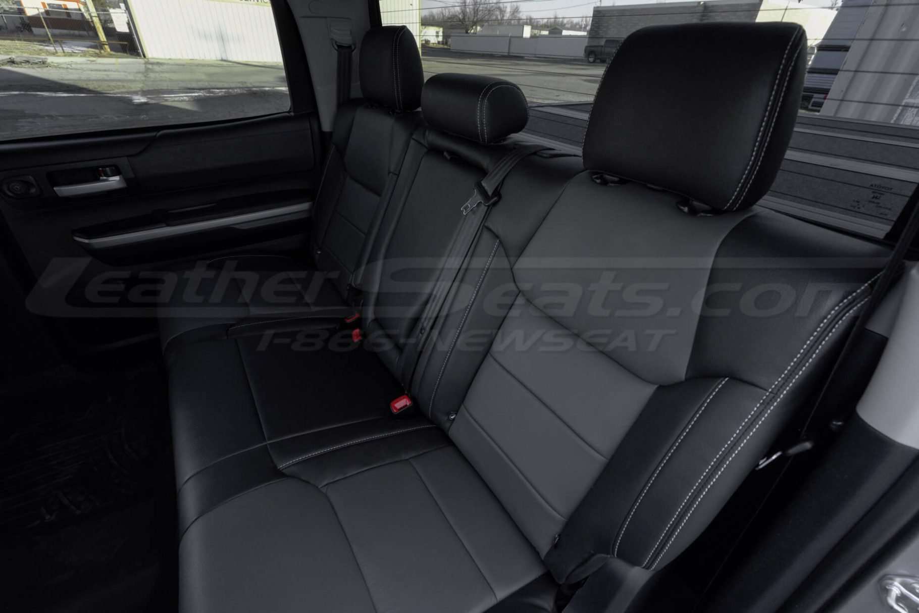 Rear seat front backrest close-up