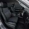 Toyota Tundra CrewMax with installed Black & Charcoal leather seats - front passenger seat