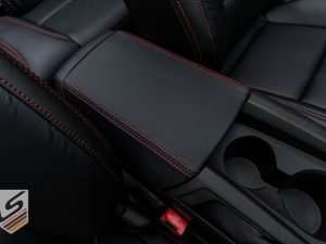 Custom leather console lid for Chevy Camaro