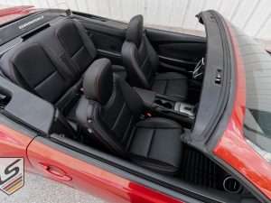Top down view of Camaro Convertible with custom leather seats