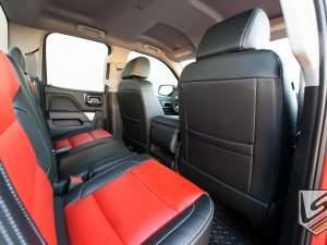 Back view of front seats from passenger side - MAP pocket showcase