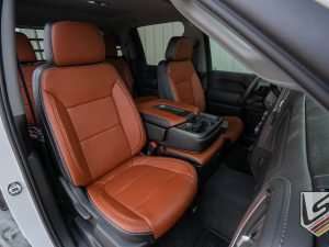Custom Chevy Silverdo leather interior from leatherseats.com - Front passenger seat