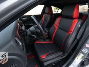 2015 -2022 Dodge Charger SXT with custom Black and Bright red leather seats - Front driver's seat installed
