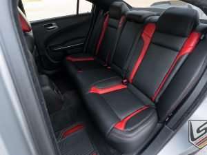 2015-2022 Dodge Charger leather seats - Black and Bright Red