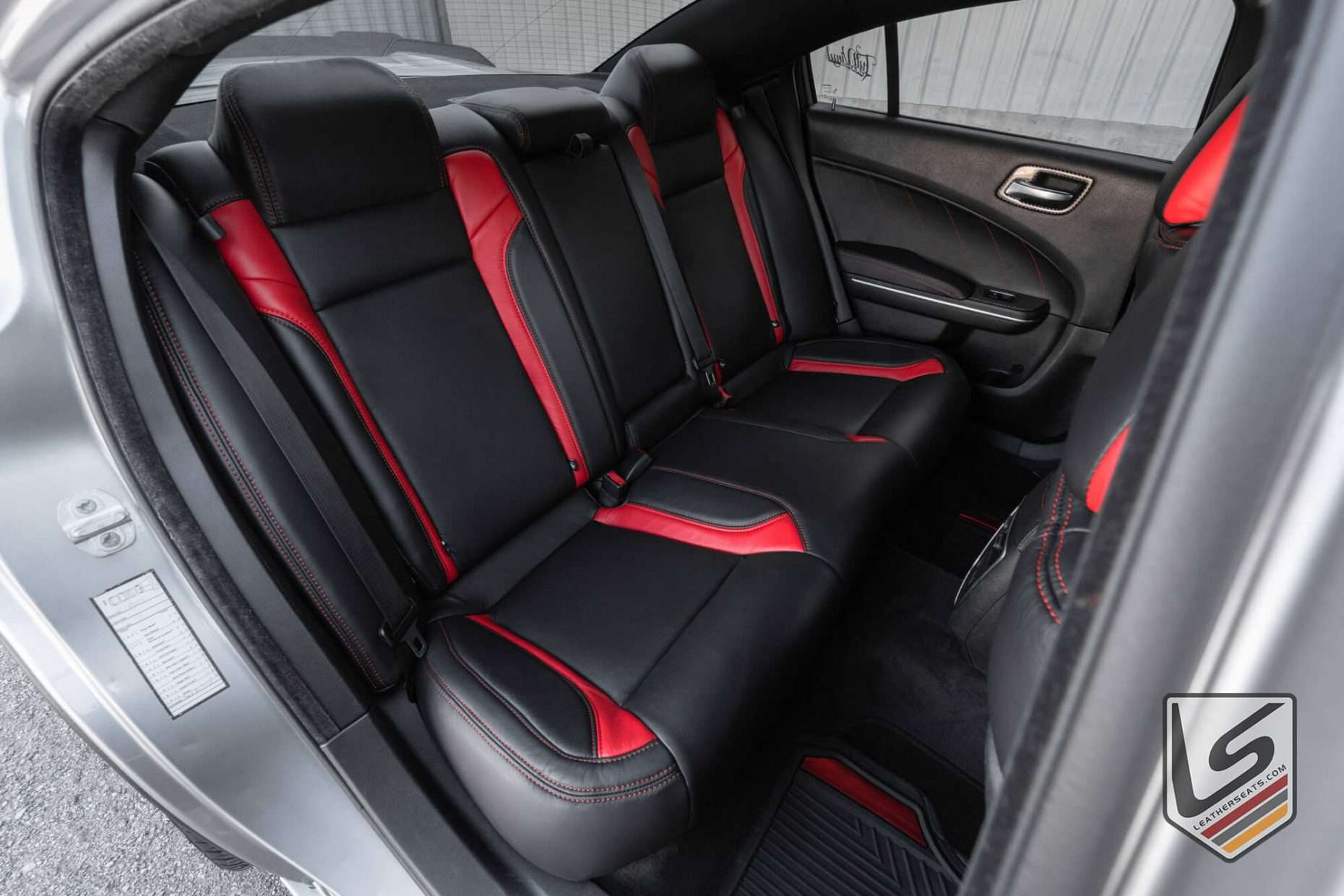 Black and Bright Red rear seats - passenger side