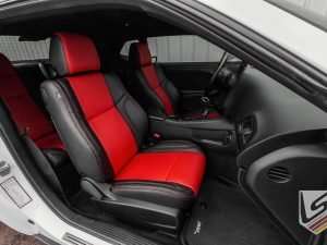 2015-2022 Dodge Challenger with Black and Bright Red leather seats - Front passenger seat
