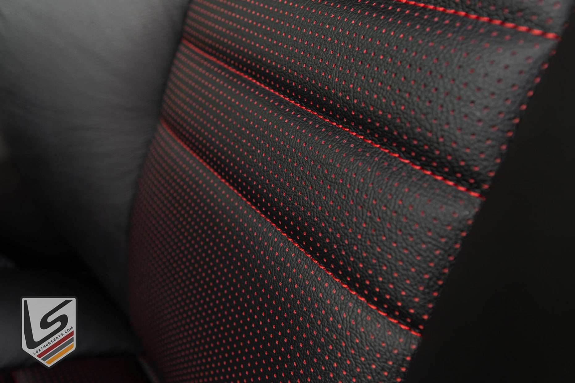 Piazza Red Perforated Inserts close-up