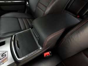 Dodge Charger with custom leather console lid