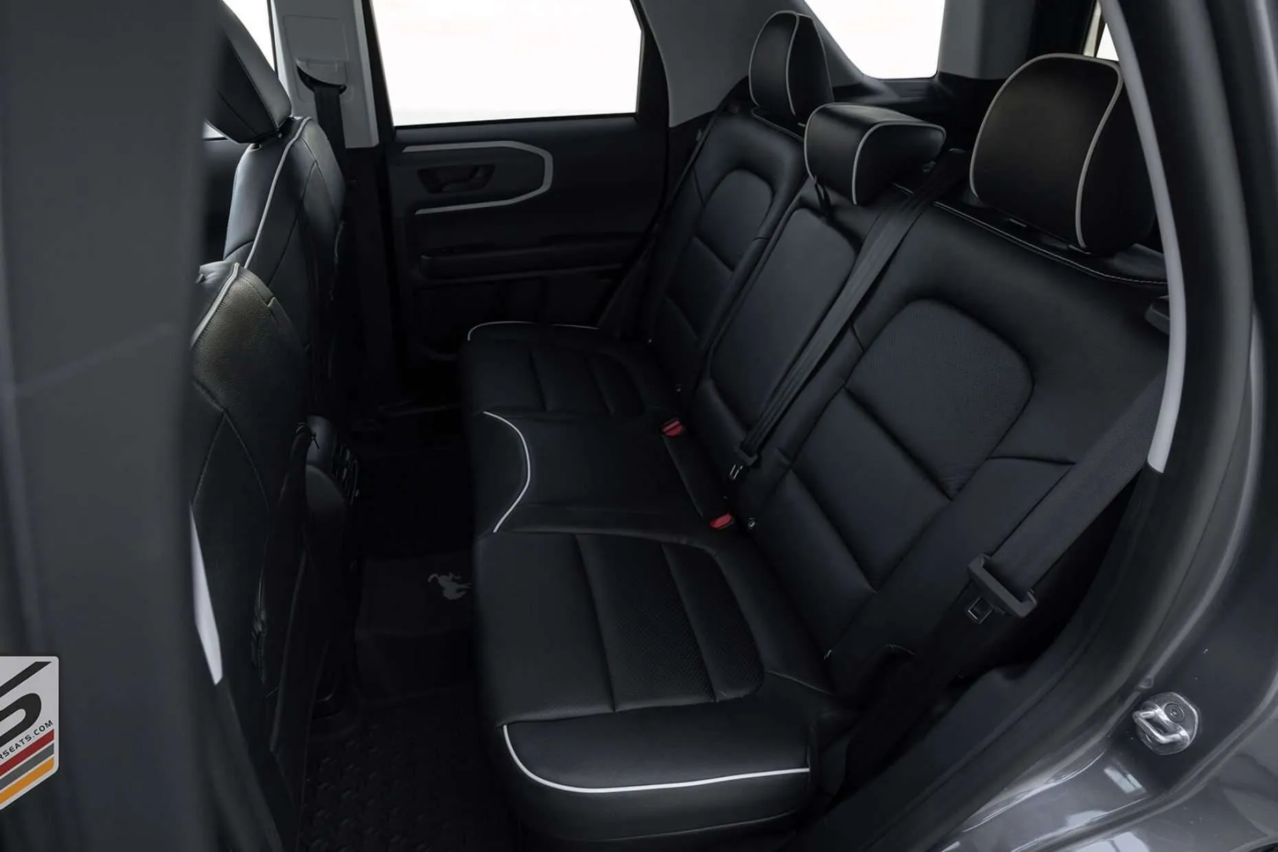 2021-2022 Ford Bronco Sport with installed Black leather seats - Rear seats from driver side