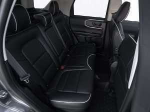 Ford Bronco Sp;ort with custom Black leather seats - Rear seats from passenger side