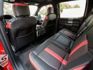 Back view of Ford F-150 front seats
