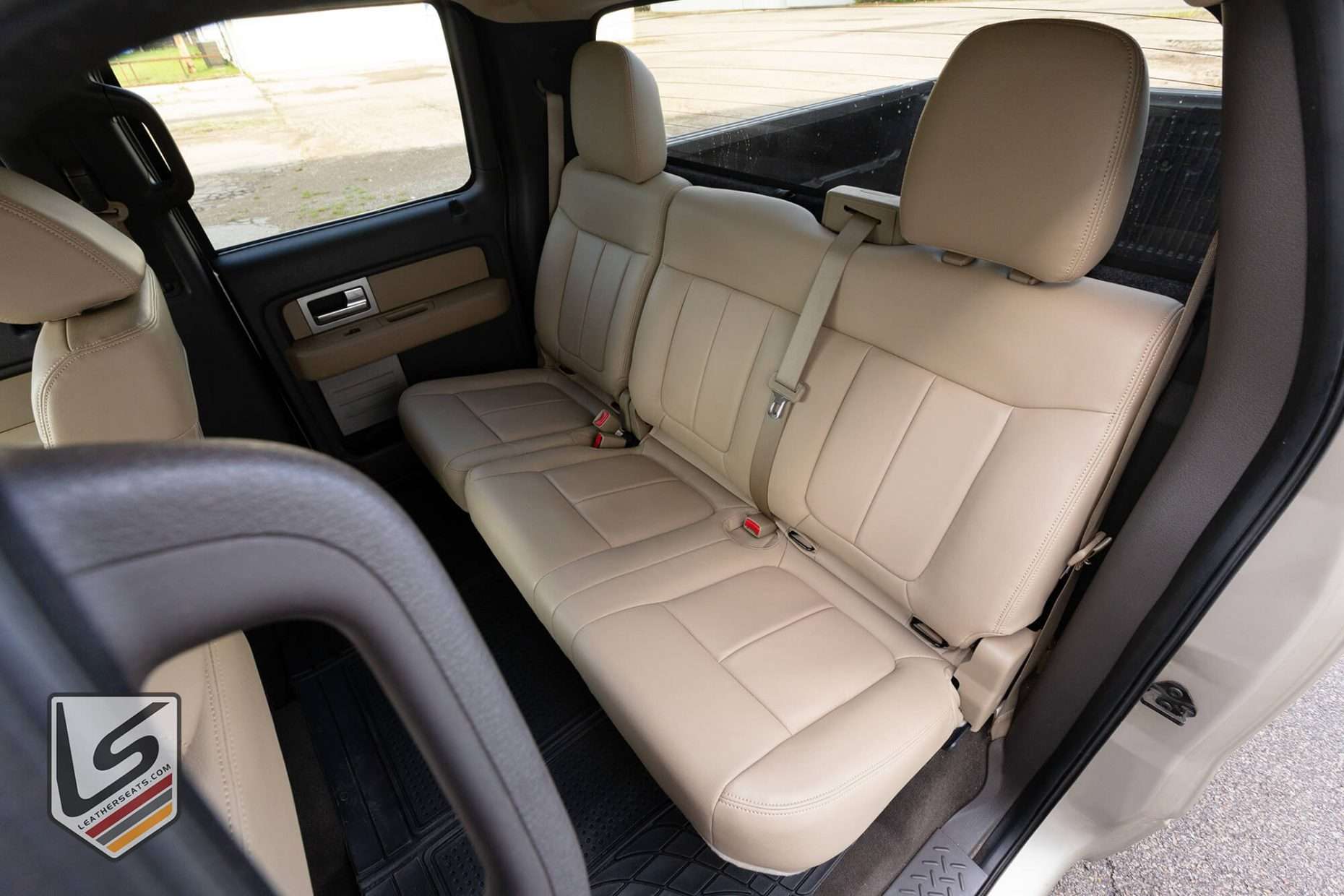 Ford F-150 SuperCab with custom Sandstone leather seats